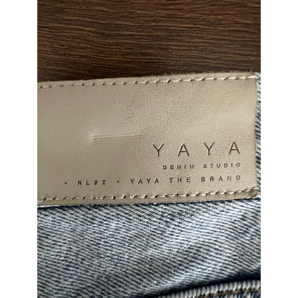 YAYA Denim Studio NL92 High Waist Jeans Lose Fit Light Wash Acid Womens Classic - Picture 6 of 16